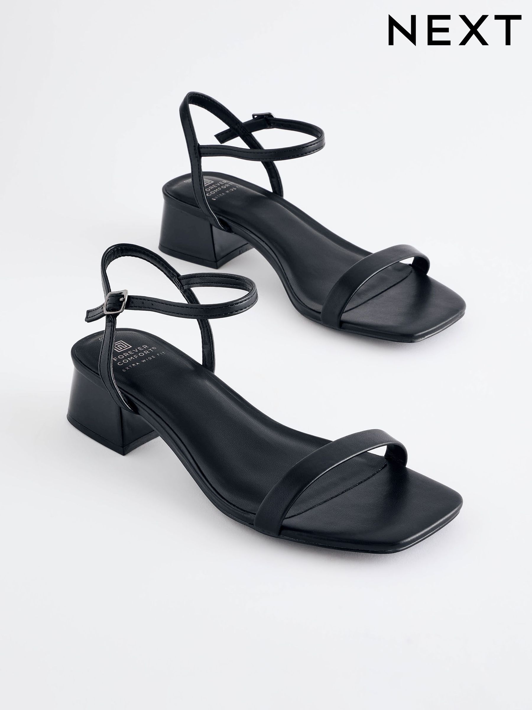 Next black strappy sandals discount