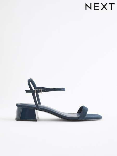 Navy Extra Wide Fit Forever Comfort® Low Heel Sandals (N09940) | €19.50