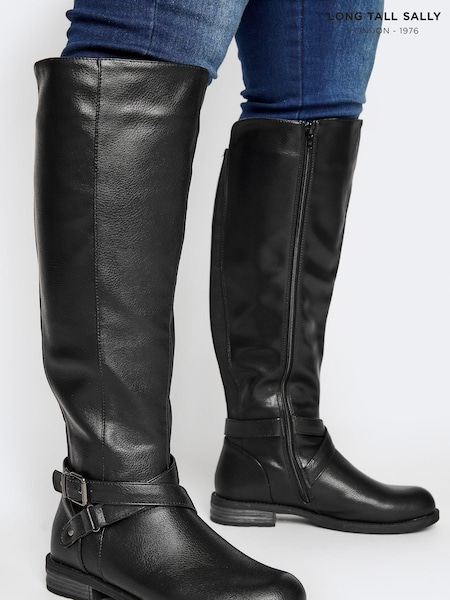 Long Tall Sally Black Leather Riding Boots (N09962) | 7,510 UAH