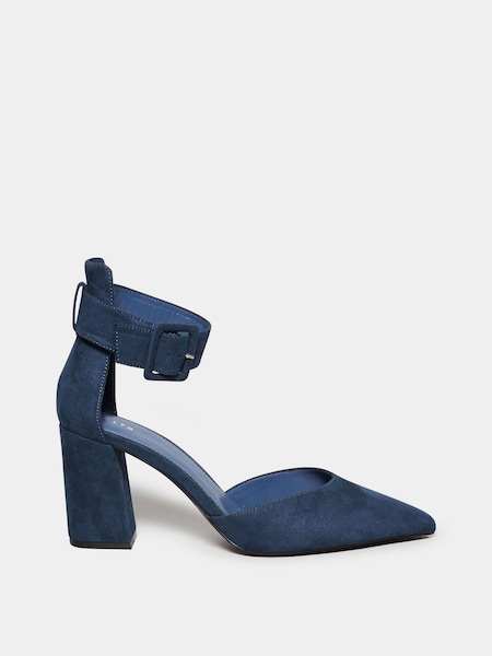 Long Tall Sally Blue Pointed Court Heels (N09993) | €31