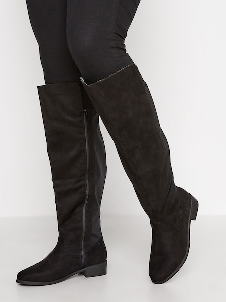 Yours Curve Black Extra Wide Fit Stretch Over The Knee Boots (N10452) | €31