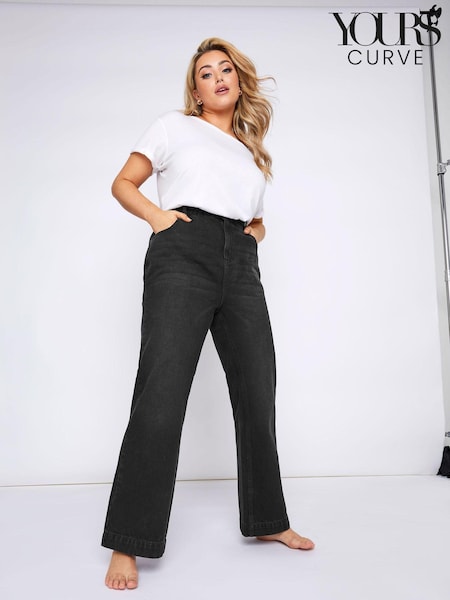 Yours Curve Wide Leg Jeans (N10633) | 121 LEI