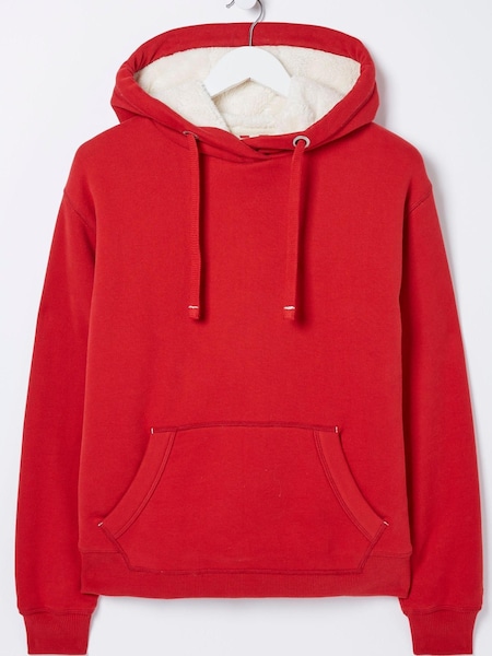 FatFace Red Izzy Borg Overhead Hoodie (N11135) | €34