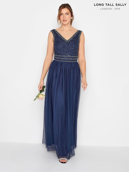 Long Tall Sally V-Neck Beaded Maxi Dress (N11143) | €63