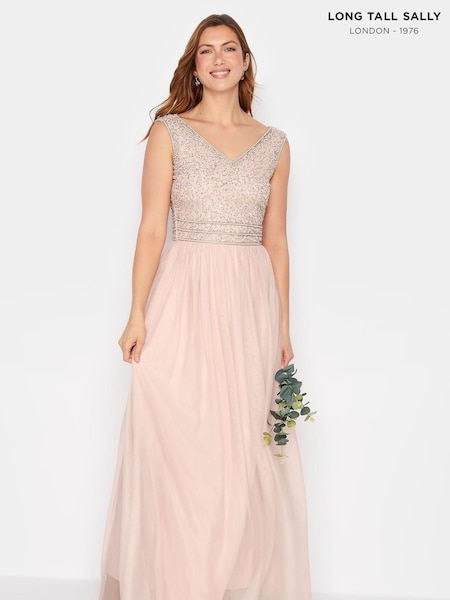 Long Tall Sally V-neck Beaded Maxi Dress (N11144) | ‏52 ر.ع.‏