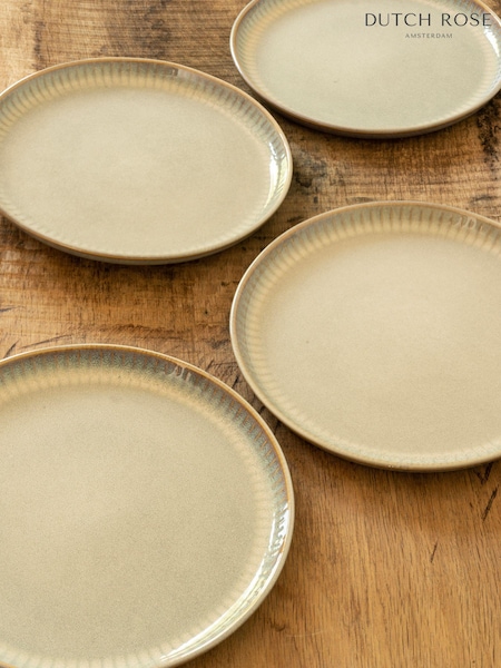 Dutch Rose Grey Sapphire Set of 4 Plates 21.5cm (N11149) | €71