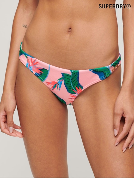 Superdry Pink Tropical Cheeky Bikini Bottoms (N11209) | €11