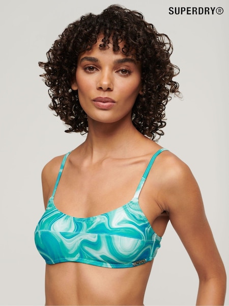 Superdry Blue Print Bralette Bikini Top (N11215) | €11