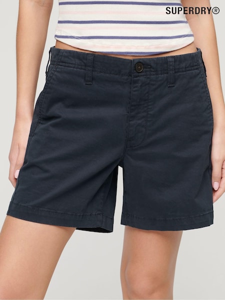 Albastru - Pantaloni scurți chino Superdry Classic (N11260) | 180 LEI