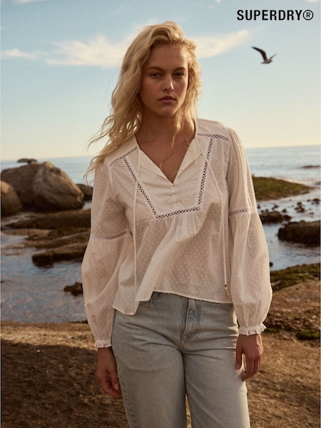 Superdry Ibiza Long Sleeved Beach Blouse (N11360) | 200 LEI