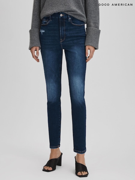 Good American Good American Always Fits Cropped Skinny Jeans (N11564) | 1,095 LEI