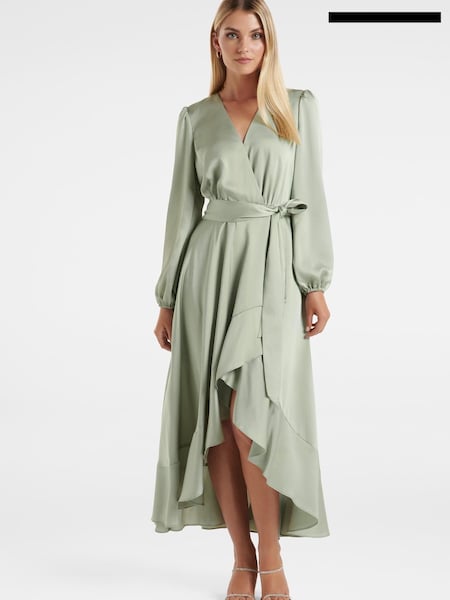 Forever New Green Susanna High Low Hem Dress (N11761) | €78