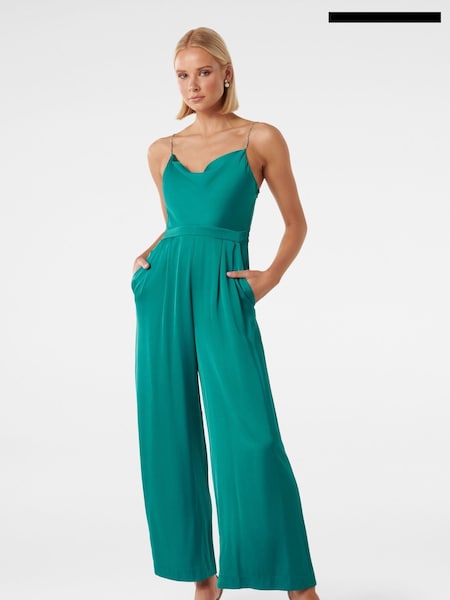 Forever New Green Gloria Cowl Neck Jumpsuit (N11806) | €66