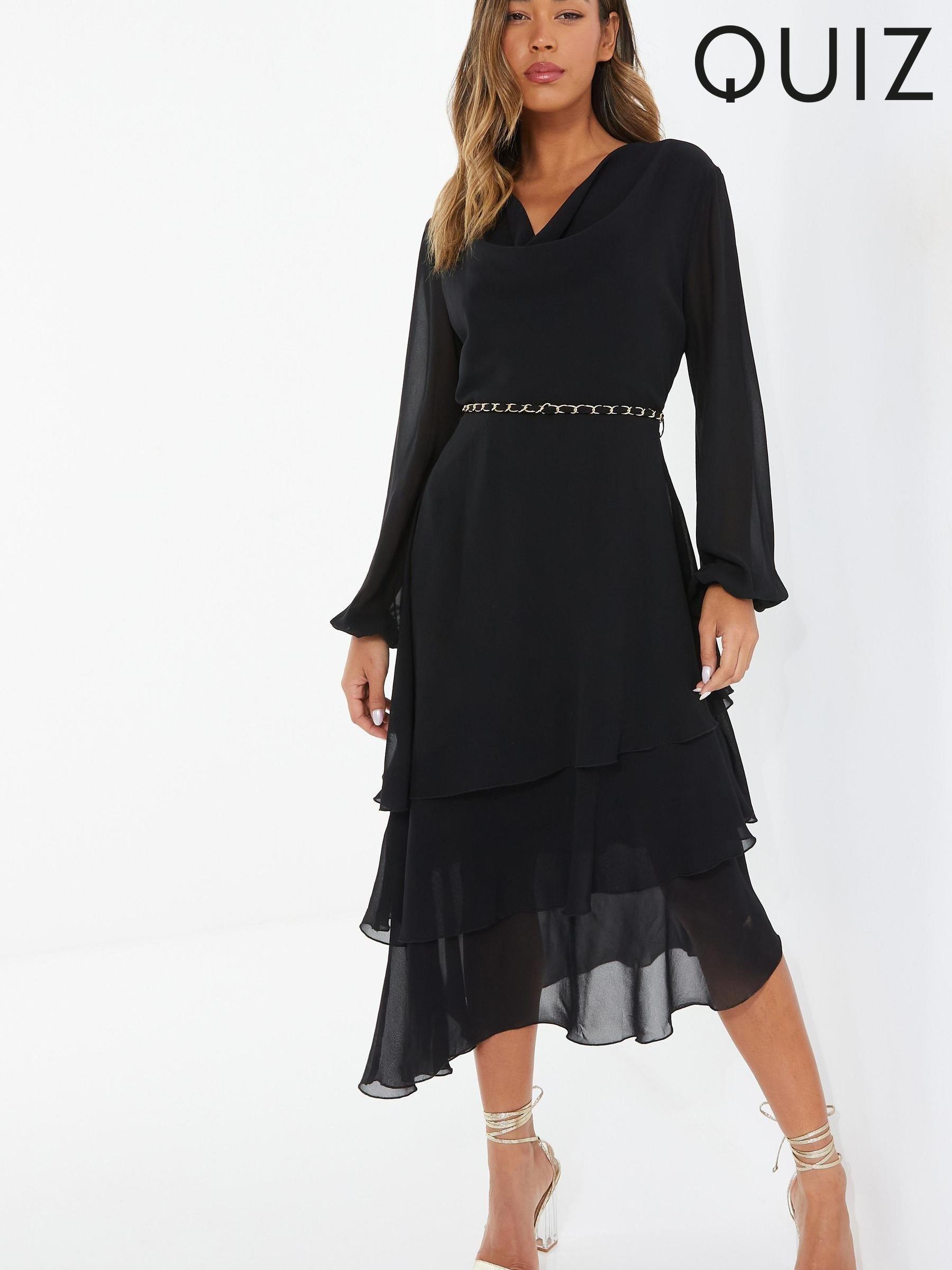 Women s Quiz Tiered Smock Occasionwear Long Sleeve Dresses Next Luxembourg