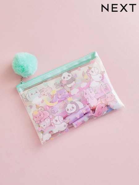 Lilac Purple Kawaii Unicorn Stationery Set (N12140) | €8