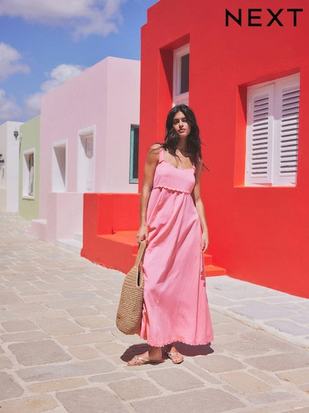 Pink Maxi Summer Dress (N12225) | €23