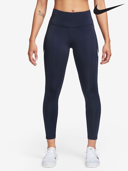 Nike Obsidian Swoosh Fast Mid-Rise 7/8 Running Leggings (N12245) | €24