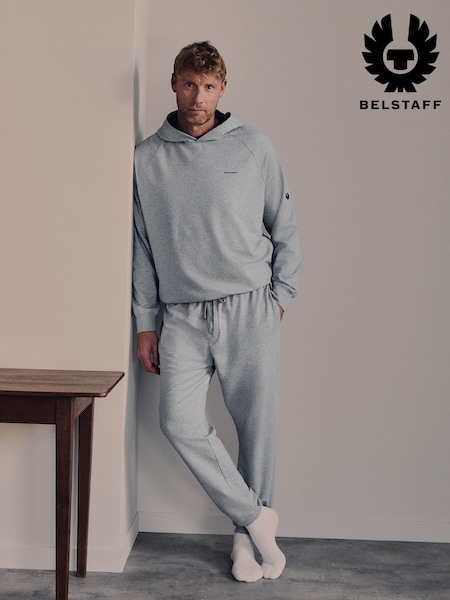 Grau meliert - Regular Belstaff Cotton Jersey Joggers