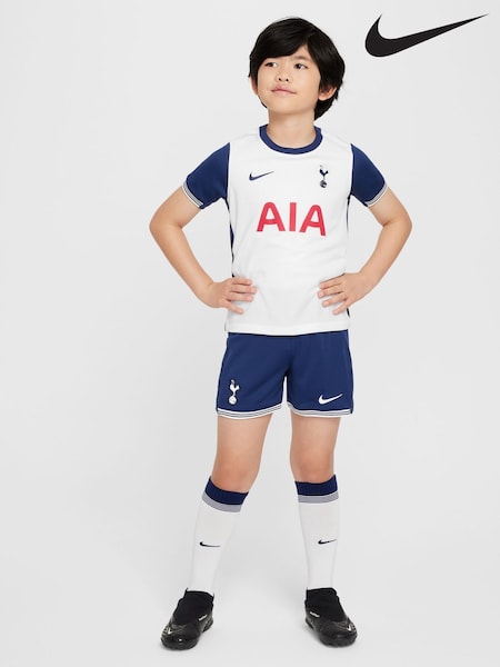 Nike White Jr. Tottenham Hotspur FC Home Stadium 3 Piece Football Kit (N12318) | €72