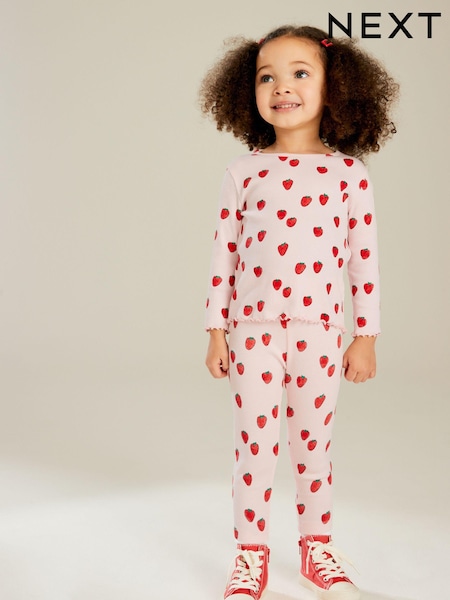 rožnata - Strawberry Rib Leggings (3mths-7yrs) (N12461) | € 4 - € 7