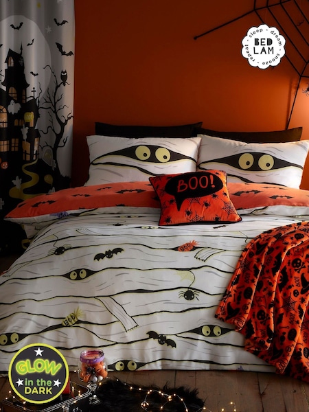 Bedlam White Mummy Glow in the Dark Duvet Cover Set (N12554) | $34 - $51