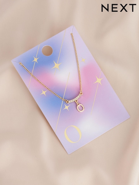 شكل حرف O لون ذهبي - Initial Necklace (N12560) | ‏11 د.إ.‏