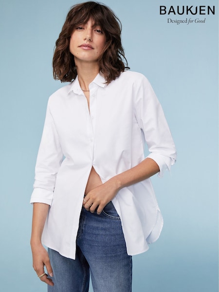Baukjen White Oakleigh Organic Cotton Shirt (N12671) | €66