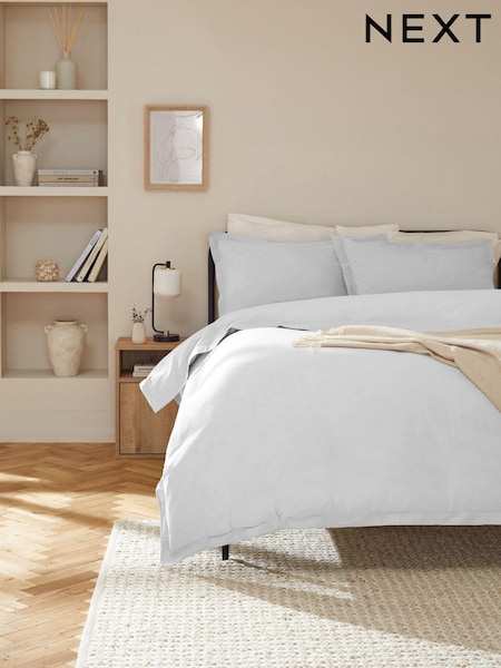 Grey 100% Cotton Duvet Cover and Pillowcase Set (N12689) | €14 - €31