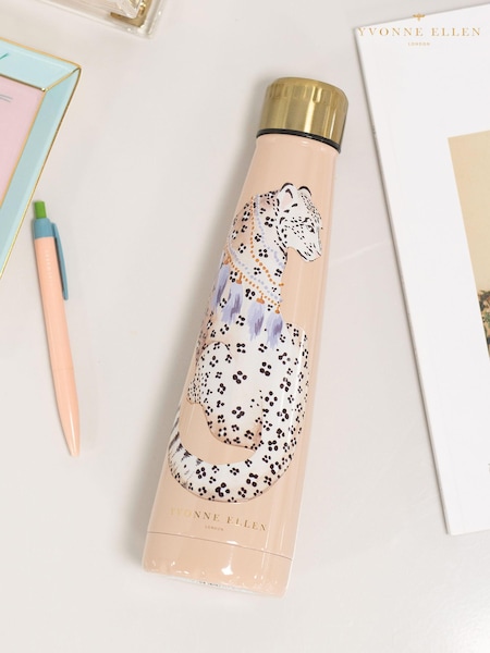Yvonne Ellen Multi Cheetah Stainless Steel Water Bottle (N12741) | €34