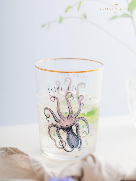 Yvonne Ellen Clear Octopus HI Ball Glasses Set of 2 (N12750) | €34
