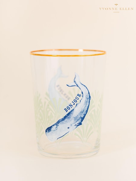 Yvonne Ellen Set of 2 Clear Whale Hi Ball Glasses 55CL (N12754) | €34