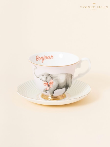 Yvonne Ellen Elephant Teacup And Saucer (N12781) | €34
