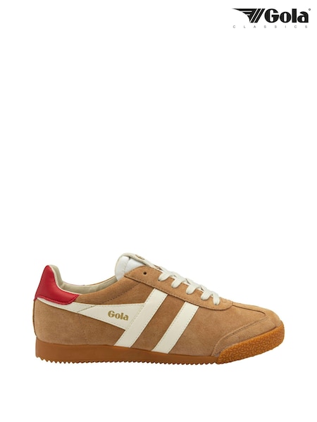 Gola Brown Ladies Elan Suede Lace-Up Trainers (N12832) | ₪453