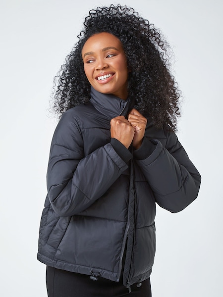 Roman Black Petite Padded Puffer Coat (N12901) | €38