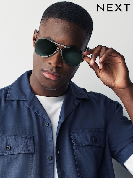 Gunmetal Grey/Green Style Polarised Sunglasses (N12936) | € 10