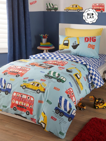 Bedlam Blue On The Move Easy Care Duvet Cover Set (N12964) | AED105 - AED146