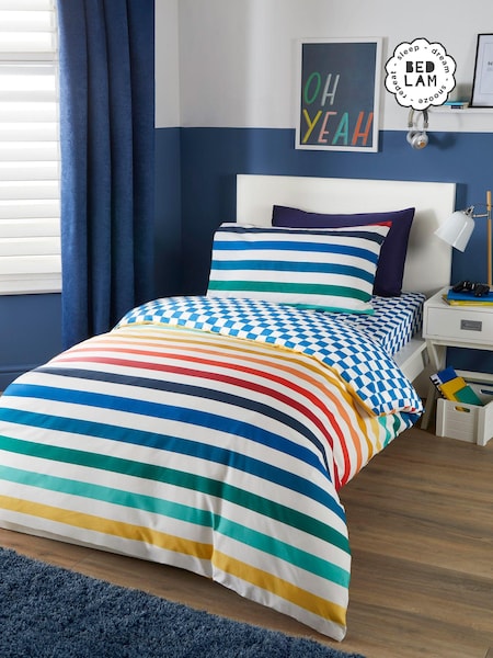 Bedlam Yellow Beckett Stripe Easy Care Duvet Cover Set (N12967) | AED105 - AED146