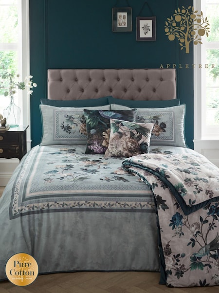 Appletree Blue Windsford 200 Thread Count 100% Cotton Duvet Cover Set (N12974) | €74 - €102