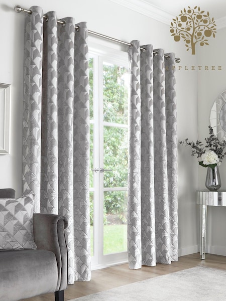 Appletree Quentin Luxe Jacquard Eyelet Curtains (N12978) | 298 LEI - 931 LEI