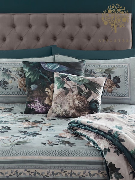 Appletree Blue Winchester Luxe Velvet Filled Cushion (N12994) | AED116