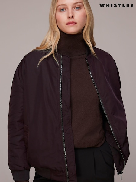 Whistles Purple Maria Bomber Jacket (N13169) | €89