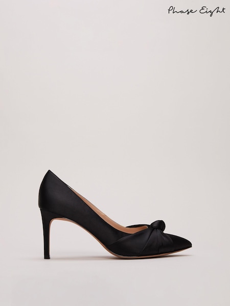 Phase Eight Black Satin Court Heels (N13187) | €63