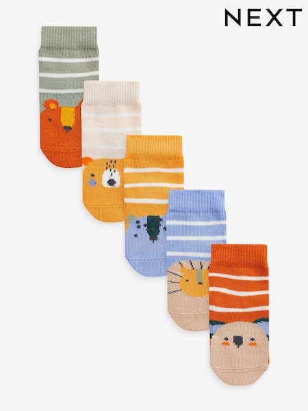Gedeckte Farbtöne - 5 Pack Baby Socks (0mths-2yrs) (N13276) | 6 €
