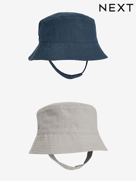 Mornarsko modra - Baby Bucket Hats 2 Pack (0mths-2yrs) (N13373) | € 10