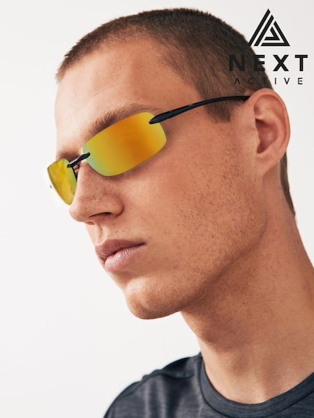 Black Sport Rimless Sunglasses (N13377) | €11