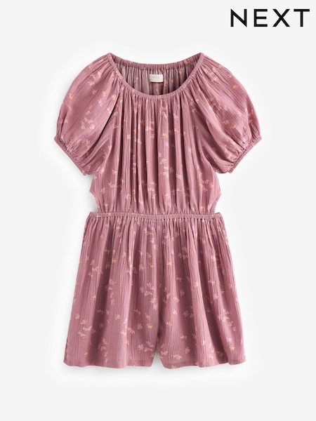 Mauve Purple Cutout Playsuit (3-16yrs) (N13385) | €4 - €6