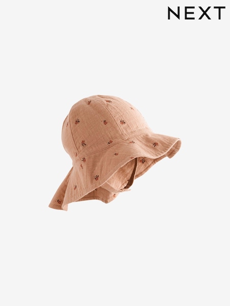 Ditsy Floral Baby Wide Brim Bucket Hat (0mths-2yrs) (N13459) | €5