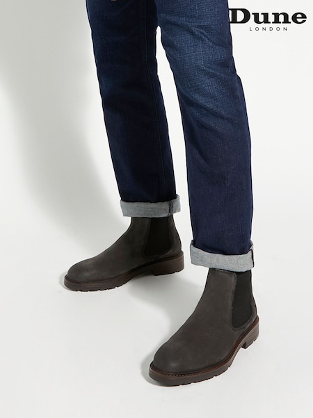 Grå - Dune London Cheltenham Brushed Chelsea Boots (N13477) | kr2 720