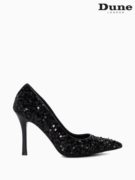 Dune London Black Astounding Sequin High Courts (N13541) | €76