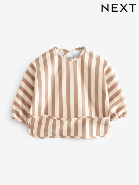 Neutral Stripe Baby Weaning And Feeding Sleeved Bib (N13587) | €13 - €14